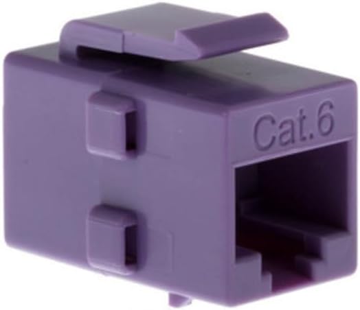 CablesAndKits Cat6 RJ45 Keystone Coupler Female to Female, Purple