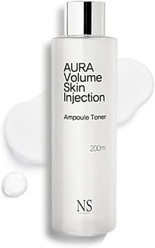 Aura Volume Skin Injection Ampoule Toner | Korean Skin Care | Improvement of Volume Elasticity | High-Content Peptide Liposomal Adenosine 6.7 fl oz