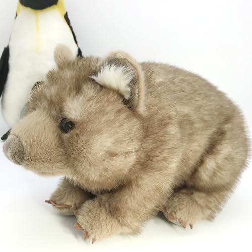 JIANEEXSQ Realistic Wombat Stuffed Animal Doll, Simulation Australia Wombat Plush Toy, Birthday Gift, Collection Decoration