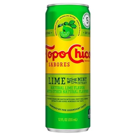 Topo Chico Sabores Lime with Mint Extract 12oz Can