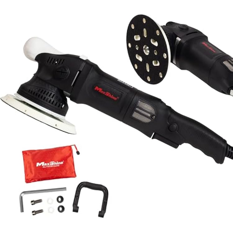 Maxshine M21 Pro Dual Action Polisher 21 mm Long Throw, 1000 W Power, 6 Backing Plate, Variable Speed 2,2005,000 OPM, Low Vibration Grip Professional Car & Marine Paint Correction Buffer