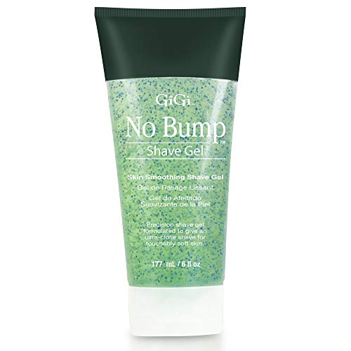 GIGI No Bump Skin Smoothing Shave Gel with Salicylic Acid, and Chamomile Extract, Prevents Ingrown Hairs, Bumps, and Razor Burns, 6 fl oz - 1 Pack