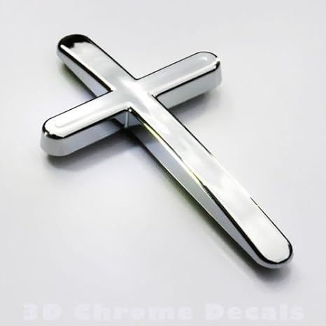 Jesus Christian Cross car Chrome Emblem 3D Decal