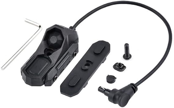 Tactical Dual-Button Remote Pressure Switch For M600/M300, 20mm Rail & M/K Crane Plug Compatible