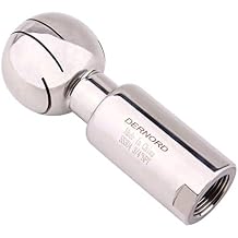 DERNORD Rotary Spray Ball NPT Female CIP Tank Cleaning Ball 360 Spray Pattern, Stainless Steel 304 (3/4" NPT Threaded)