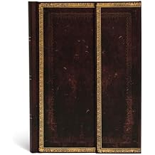 Black Moroccan Midi Lined Hardcover Journal, 144pg, 120GSM by Paperblanks (Old Leather Collection)
