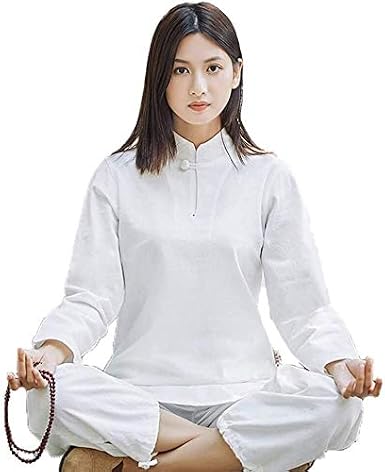 TaiChi Uniform,Tai Chi Clothing, Women Tai Chi Uniform Clothing, Winter Martial Arts Sets Chinese Traditional Apparel Shaolin Kung Fu Wing Chun Taekwondo Training Clothes(White_M)