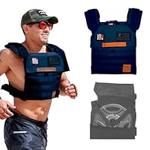 UNBROKENSHOP Adjustable Weighted Vest, WOD CrossFit, Weight Plates Carrier for Strength and Endurance Training and Running. For Men or for Women, 2 Patches Included, Navy blue