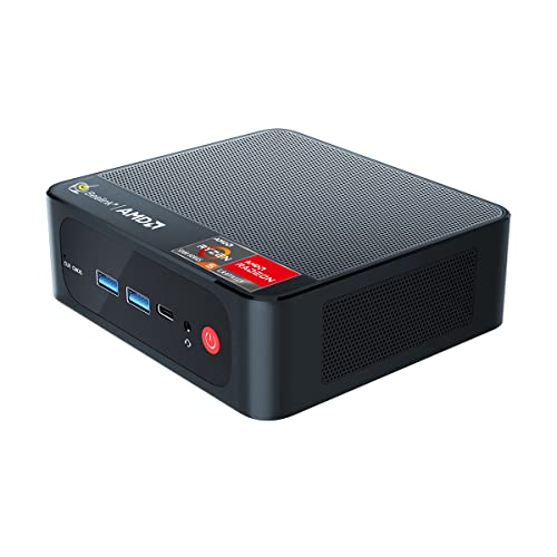 Beelink SER5 Mini PC, AMD Ryzen 5 5560U 6C12T, Up to 4.0GHz, 16GB DDR4 RAM 500GB NVMe SSD Mini Desktop Computer Support 4K@60Hz Triple Display, WiFi6BT5.2, HDMI2.0DP1.4USB3.2 for Office