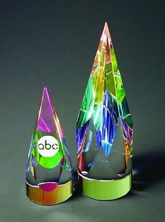 Rainbow Cusp Crystal Award -Large