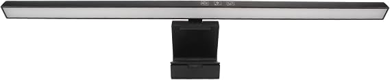 Computer Monitor Light Bar, Touch Control Adjustable E Reading USB Powered Lamp, No Glare Eye Caring LED Screen Monitor Light Bar, for 0.6 Inches to 1.6 Inches Laptops (Black)