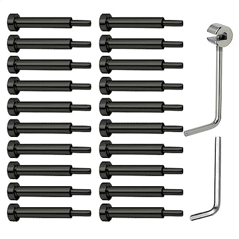 20 Pack and 30 Pack Black Invisible Turnbuckle Kit,30 Pack Invisible Turnbuckle Kit,for 1/8 Cable Railings System