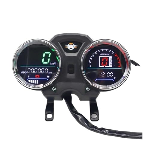 Motorcycle Odometer MotoQueen 2023 L E D Digital Motorcycle Speedometer RPM Dashboard 1-6Gear for GN125 GN150 125cc 150cc