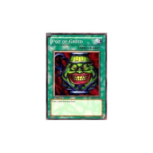 Yu-Gi-Oh! - Pot of Greed SD1 SD1-EN015 - Structure Deck 1: Dragons Roar - Unlimited Edition - Common