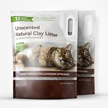Strong Clumping Cat Litter, Unscented Natural Clay Cat Litter, Enzyme Odor Control, Dust-Free Low Tracking, Hightly Absorbent Kitty Litter, Firm Clumping No Sticking, 7.5lb/2 Pack