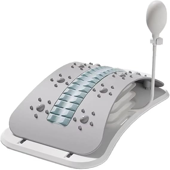 Massage Adjustable Back Massager Airbags Lumbar Cervical Muscle Relax Stretcher Waist Neck Support Posture Correction A