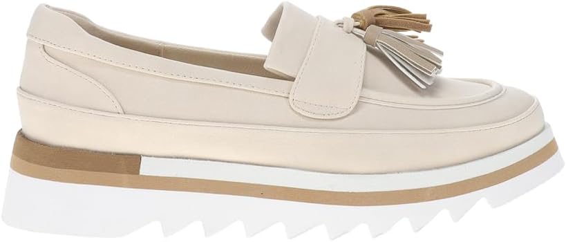 Coconuts by Matisse Womens Tess Lug Sole Platform Loafers Casual - Off White