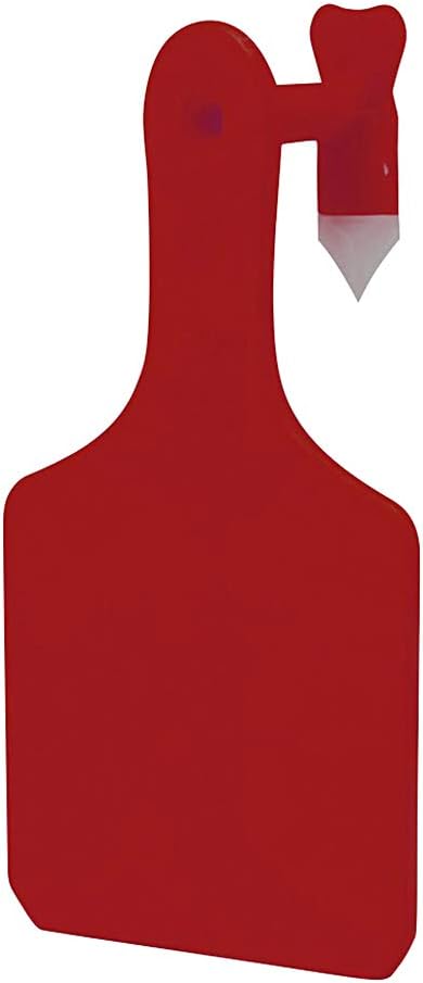 Y-Tags One-Piece Tag System, Calf, Blank, Red, 25 Tags