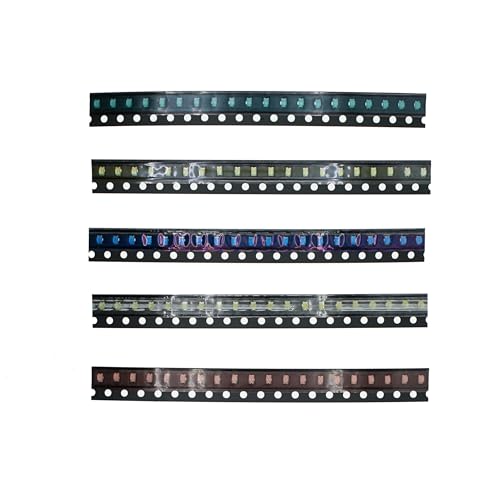 5 Colors x 20 Pcs =100pcs, 0805 SMD LED Diode Lights Chips Assorted Kits Surface Mount for PCB DC 20mA 20mA High Intensity Lighting Components Light Emitting Diodes