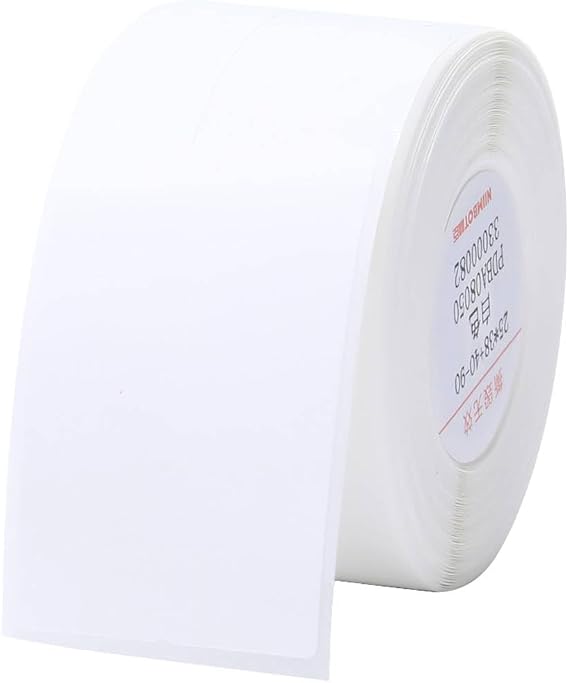 NIIMBOT T25*38+40 100 adet Kablo için Beyaz Etiket (B1,B21S,B3S)