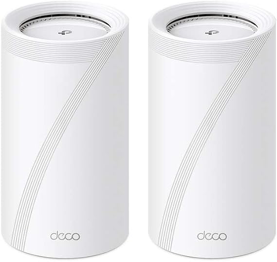 TP-Link Deco BE85 2-pack, BE19000 Mbps, 1x 10Gbps LAN/WAN Portu, 320 MHz Kanallar, 6 GHz Bandında Çalışır, 200 Cihaza Kadar Bağlanılabilirlik, VPN, WPA3, Üç Bantlı Wi-Fi 7 Mesh Sistemi