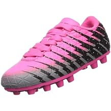 Vizari Bolt Firm Ground Youth Soccer Cleats for Boys and Girls | Textured Synthetic Leather Upper Kids Football Cleats with Polyurethane Sole for Comfort and Traction