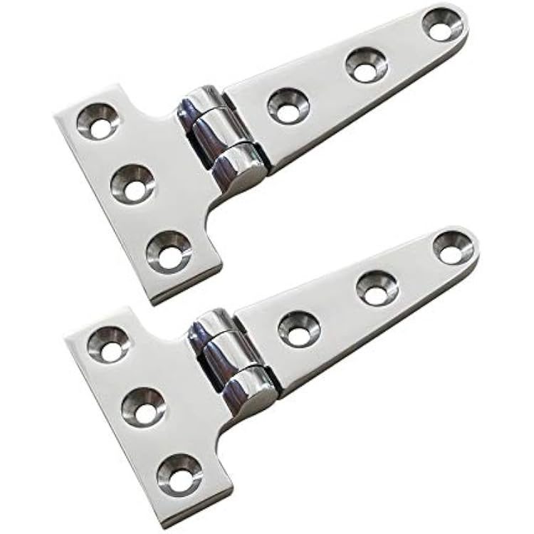 2 Pieces of 316 SS Marine Grade Heavy Duty T Hinge 4 x 2 Casting Hinge for Boat& AUTO