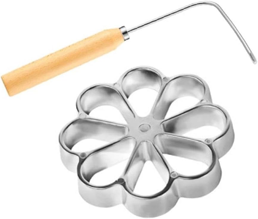 Aluminum Alloy Swedish Rosette Iron Maker Bunuelos Mold Timbale Molds Funnel Cake Maker Cookie Bake Mold Cookie Cake Mold