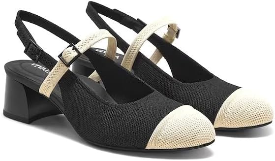 VIVAIA Juliana Almond-Toe Slingback Mary-Jane Sandals Arch Support Adaptive Fit Strap