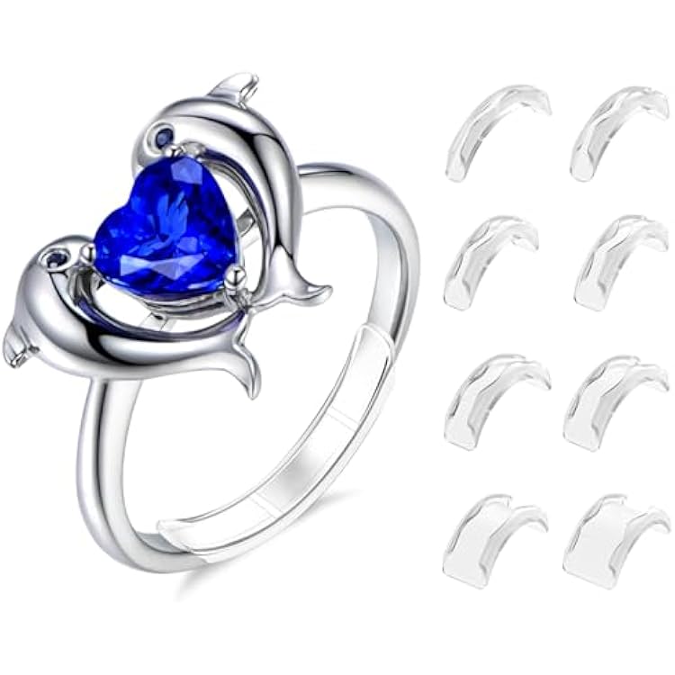 Eiito Ring Sizers & Guards for Loose Rings - Clip-Type Adjusters for Women & Men 8 Pack