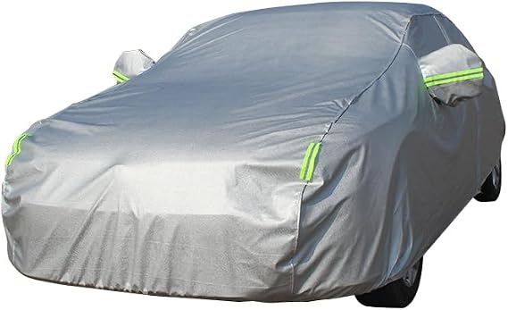 SUV Car Cover Waterproof All Weather, Outdoor Car Covers for Automobiles with Zipper Door Universal in All Seasons Snow Prevention Rainproof Sun UV Protection for SUV Jeep (193x75x71 inch)