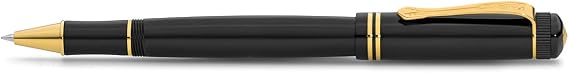 Kaweco DIA2 Gel/Ballpoint Pen Gold I Pen Including 0.7 mm Rollerball Pen Refill in Classic Design with Ceramic Ball I Nostalgic Acrylic Gel Roller 16 cm I Gold