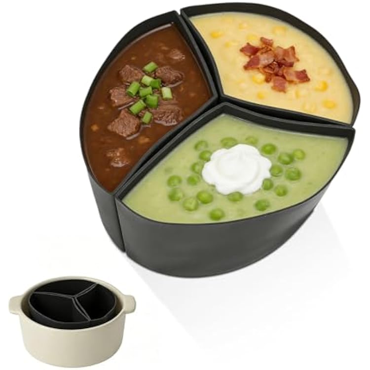 3 in 1 Silicone Slow Cooker Liner, Small Slow Cooker Liners Slow Cooker Silicone Liner Slow Cooker Divider LinersBlack