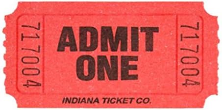 Red Admit One Ticket Roll