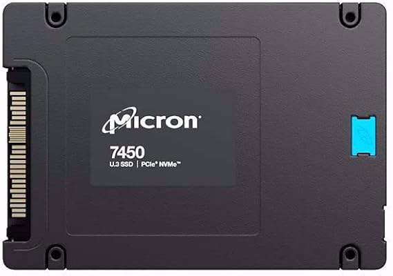 Micron MTFDKCC3T8TFR-1BC1ZABYYR 7450 PRO 3.84 TB Solid State Drive - 2.5" Internal - U.3 (PCI Express NVMe 4.0) - Read Intensive - TAA Compliant