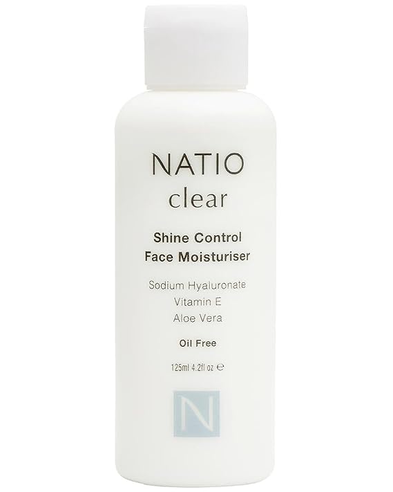 Natio Australia Clear Shine Control Face Moisturizer, 4.22 ounce - Hydrating Face Cream-Vitamin E, Aloe-Matte Face Lotion for Oily, Acne Prone Skin