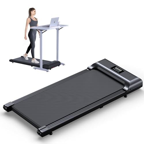 Walking Pad, Under Desk Treadmill for Home Office, 2.5HP Walking Pad with 300lb Weight Capacity, Portable Teadmill with Remote Control, LED Display