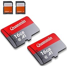 2 Pack 16GB Micro SD Card with Adapter, TF Flash Memory Card C10 U3 UHS-I A1 High Speed MicroSDHC for Camera Smartphone Tablet Dash Cam Car Audio Game Device