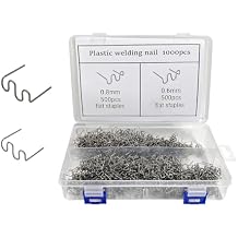 1000 PCS Hot Staples Bumper Welding Rods, 0.6mm 0.8mm Bumper Repairing Plastic Welding Kit, Metal Wave Shape Hot Staple Welding Wire for Machine Repair, Car Accessories