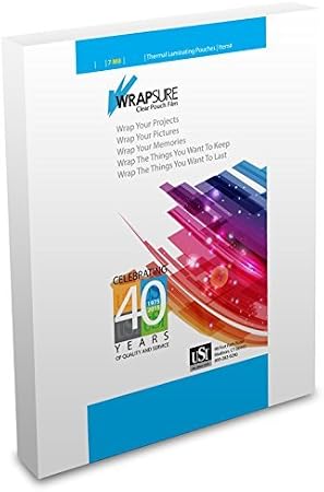 USI WrapSure Thermal Laminating Pouches, Legal Size, 7 Mil, 9 x 14.5 Inches, Clear, 200-Pack