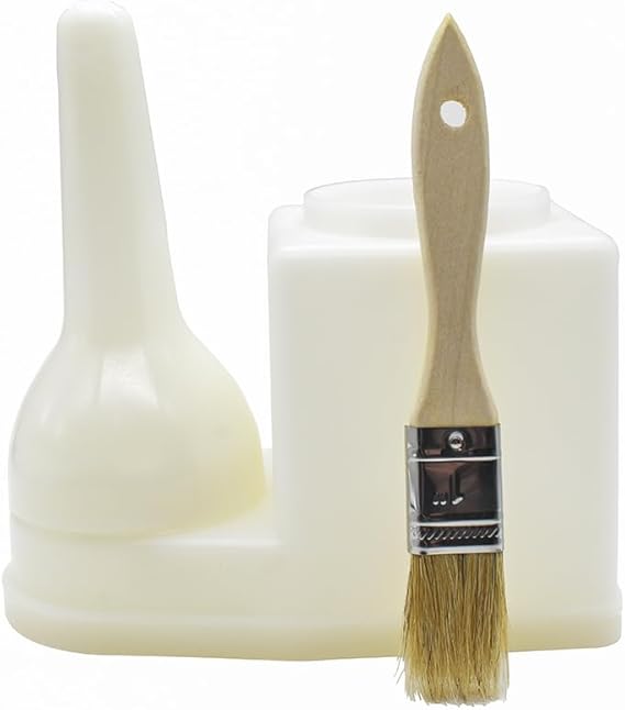 Big Horn 19040 30-Ounce Glue Container with Brush, White