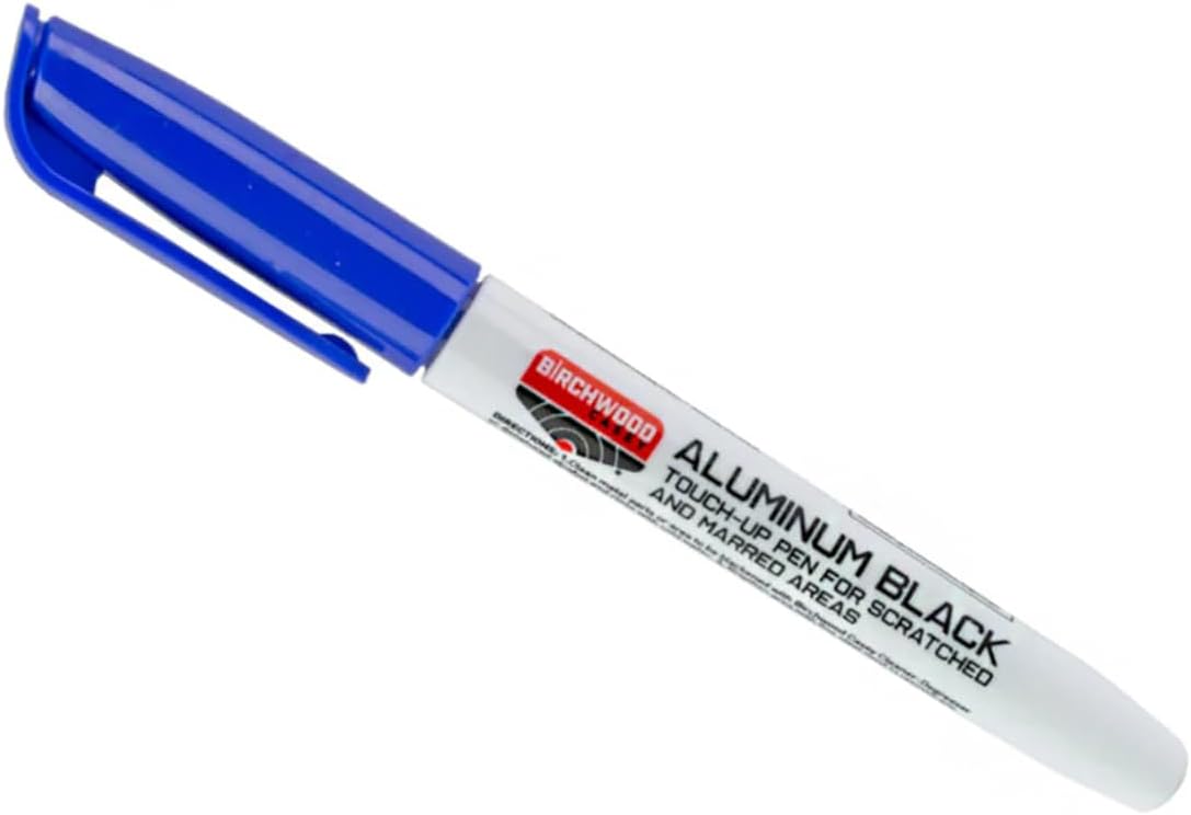 Birchwood Casey Aluminum Black Metal Finish Touch-Up Pen with Felt Tip for Restoring Scratched and Marred Areas - Fast-Drying Fast-Acting