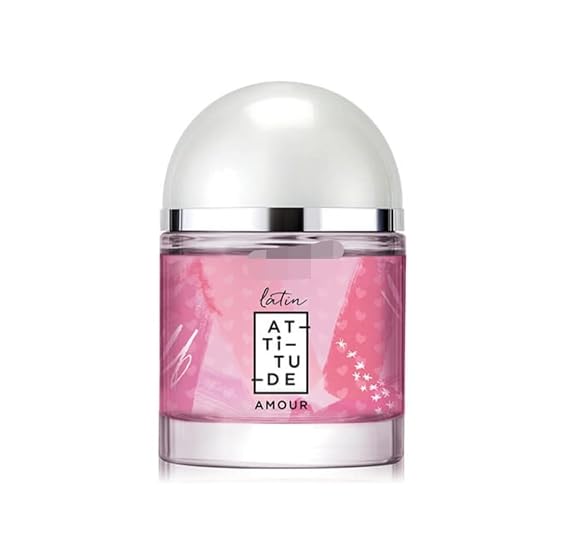 Attitude Amour Eau de Parfum, Pink, Glass Bottle with Dome Cap, Floral Fragrance