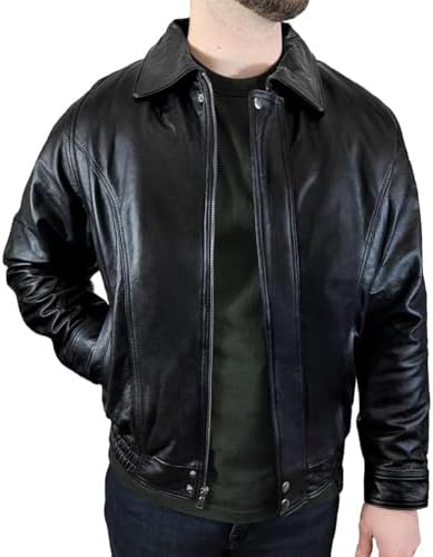Victory Outfitters Mens Leather Jacket, Polyester Quilted Lining with Zip-Out Liner, Made from Lambskin or Cowskin Leather