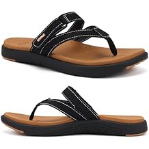 COFACE Womens Fashion Orthotic Flip Flops Ladies Slip On Lightweight Athletic Yoga Mat Cushion Thong Sandals With Comfortable Plantar Fasciitis Arch Support