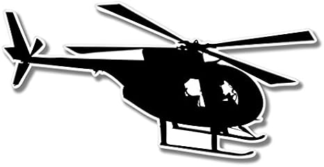 Helicopter Sticker, 5 in | For Car, Window, Bumper, Laptop, Waterproof Vinyl Decal