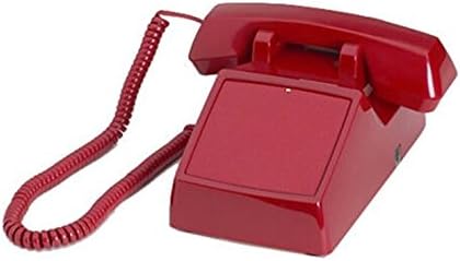 Industrial Desk Phone No Dial with Ringer - RED by HQTelecom