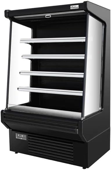 62" Vertical Open Air Cooler Display Case Refrigerator NEW