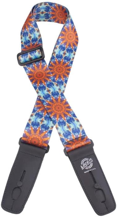 Lock-It 2" Poly Plush Locking Guitar Strap Psychedelic #2