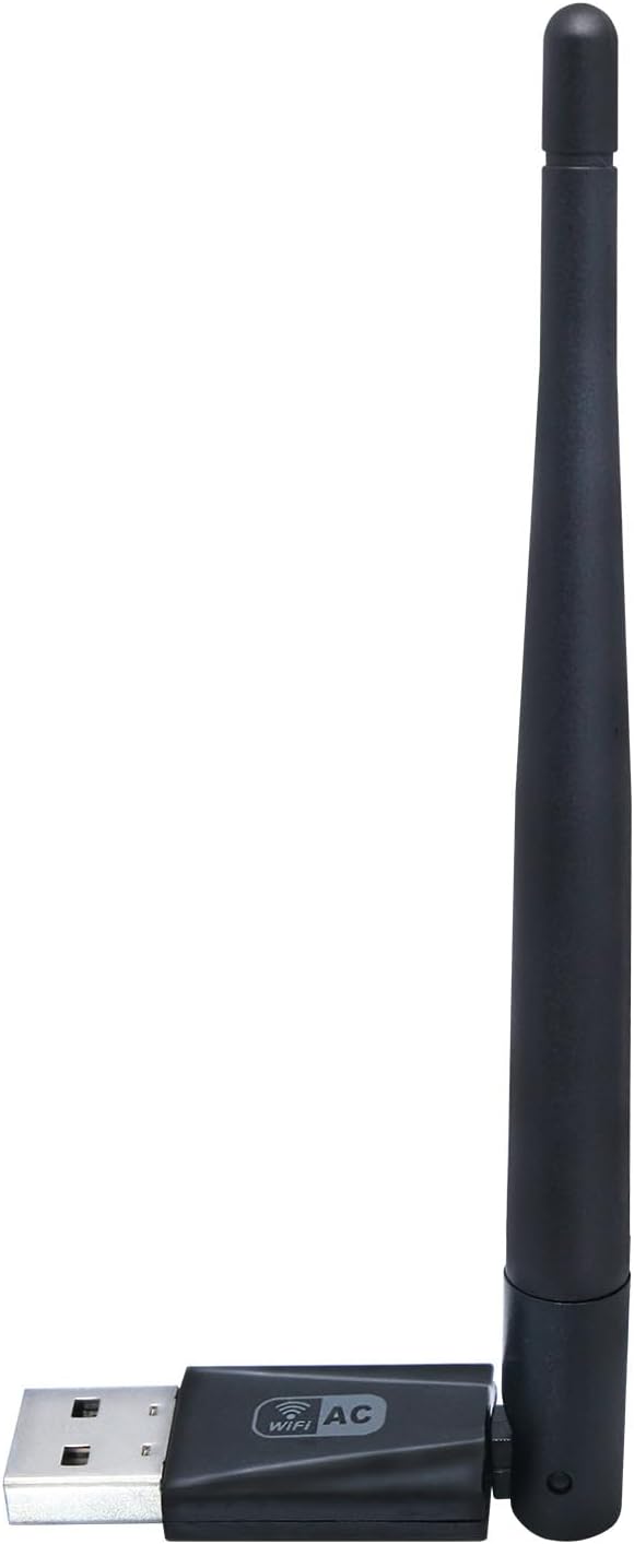 JAPOO RTL8811AU AC600 USB WiFi Adapter for PC, Dual Band 2.4GHz/5GHz Wireless USB Dongle with 3.5dBi High Gain Antenna, for Desktop & Laptop, Supports Windows, Linux and macOS